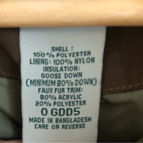 Brown L.L. Bean Long Goose Down Jacket sz M ✨ - Picture 4 of 13